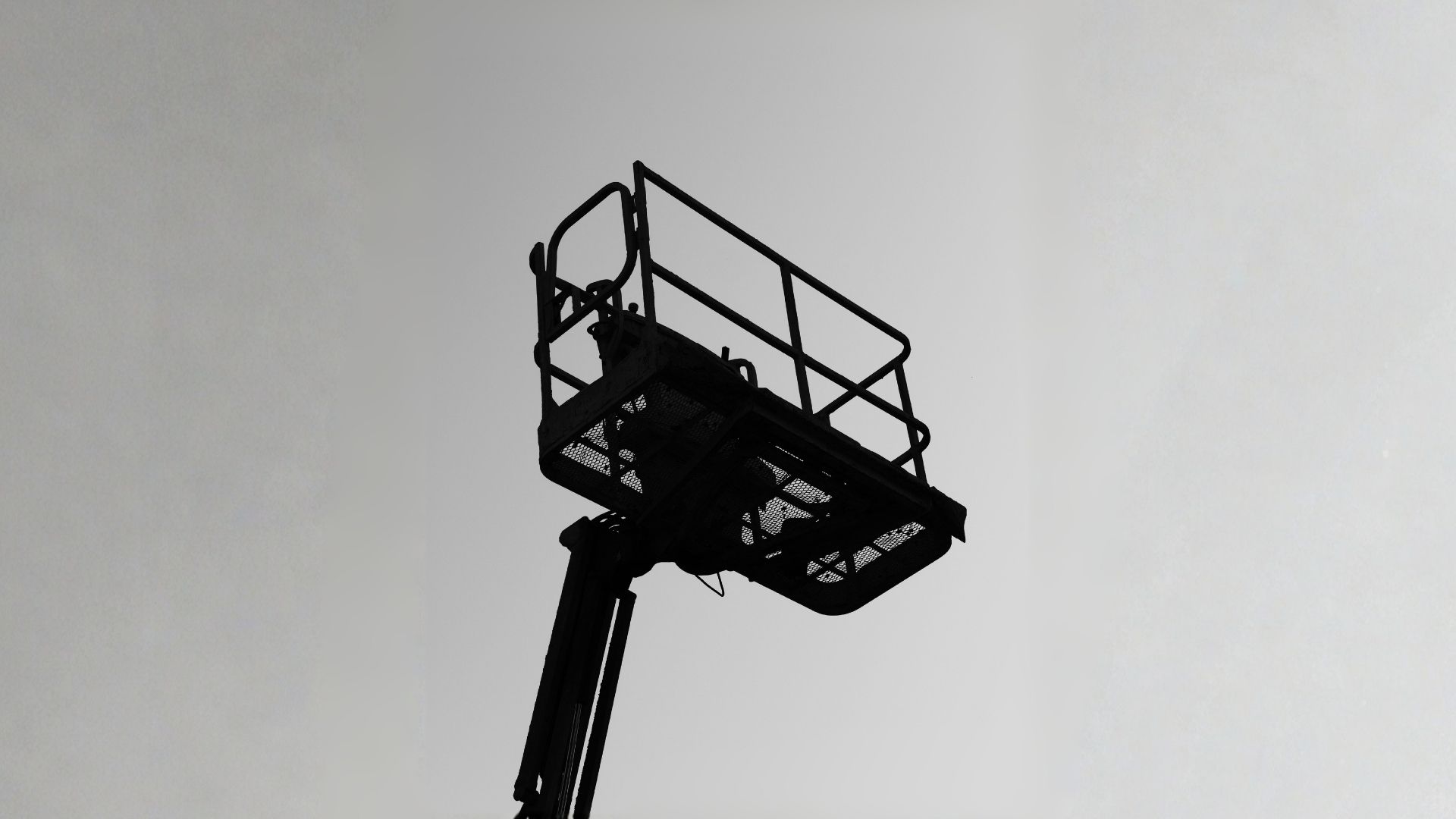 Shadow of mobile elevated work platform