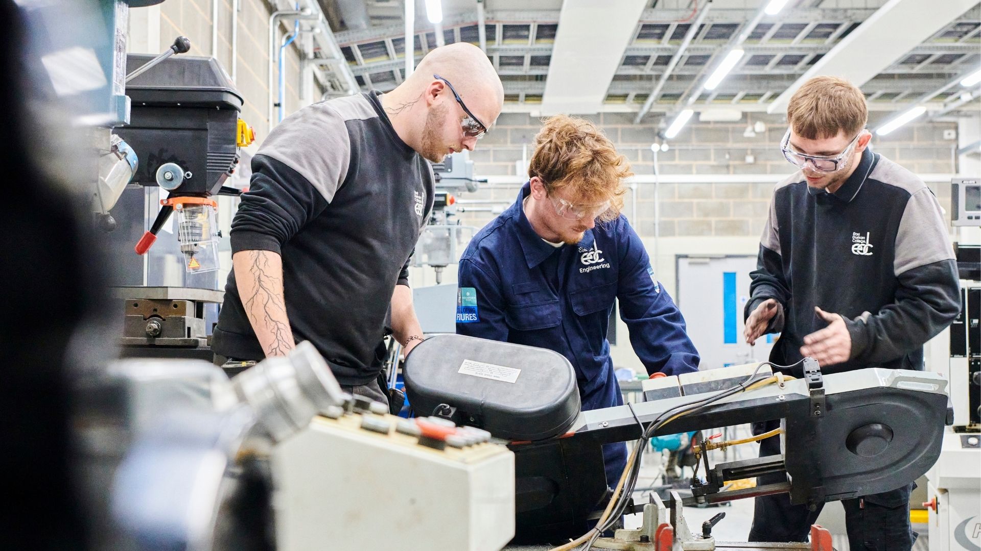 Two engineers working.