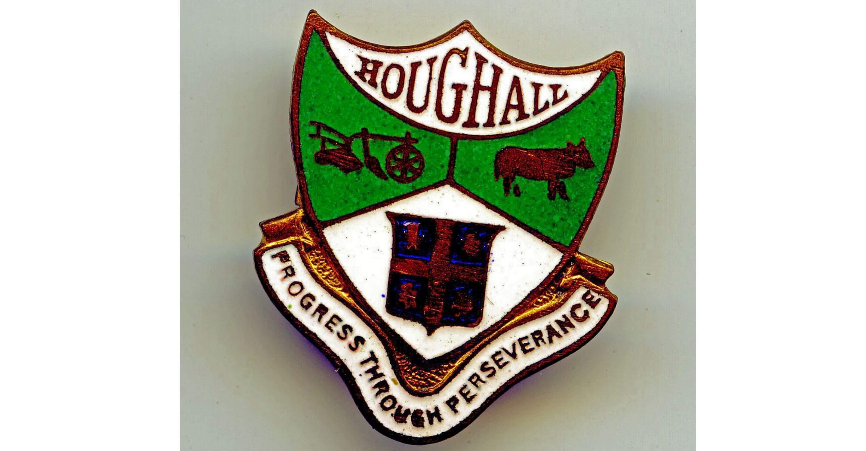 Houghall logo vintage emmanuel lapel badge