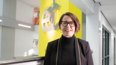 East Durham College Principal Suzanne Duncan inside the college building