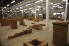 A large workshop for training bricklayers