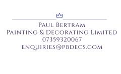 Paul Bertram Painting and Decorating &amp; Logo