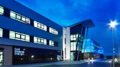 East Durham College Peterlee Campus at night