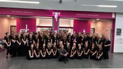 Lee Stafford and students