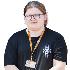 Student in black tshirt