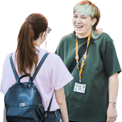 Two students talking